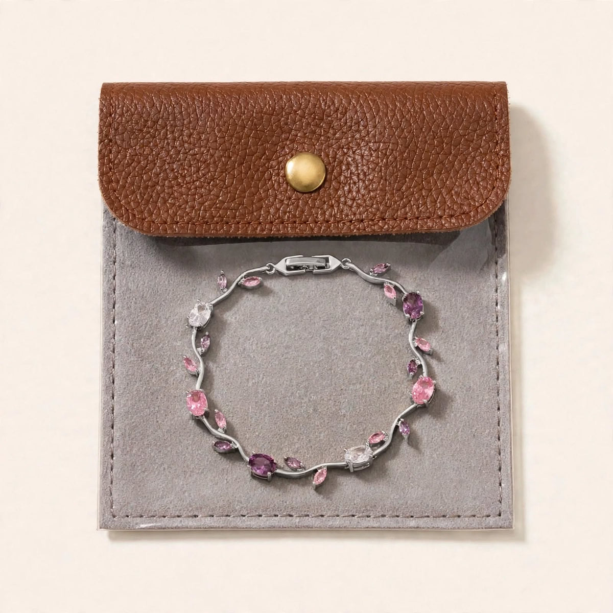 Pastel Silver Tulip Bracelet - tarnish-proof silver-tone jewellery