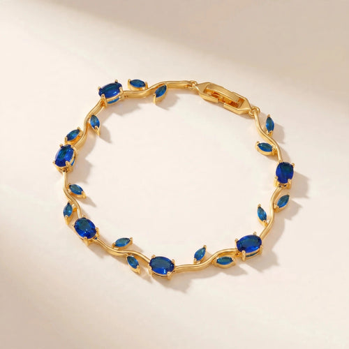 Royal Blue Tulip Bracelet - gold-tone tulip bracelet by Sorisso Gioielli