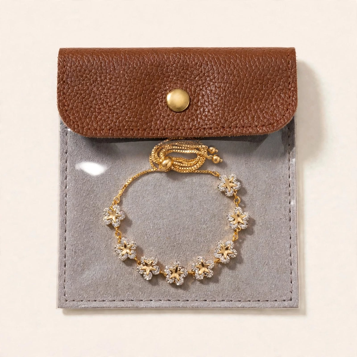 Sparkling Floret Golden Bracelet - tarnish-proof gold-tone jewellery